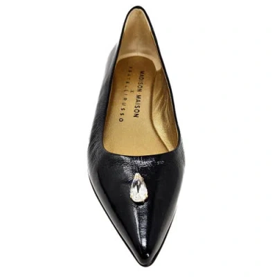 Madison Maison Maira Pointy Ballet With Jewel In Black