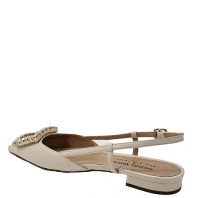 Madison Maison Leather Lavanda Sling Back Flat In Neutral