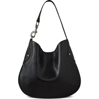 Mulberry Textured Shoulder Bag Metal Hardware In Black