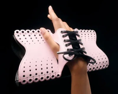 Perrin Paris Le Corset Perforé Clutch In Black