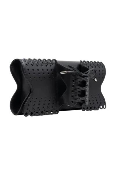Perrin Paris Le Corset Perforé Clutch In Black