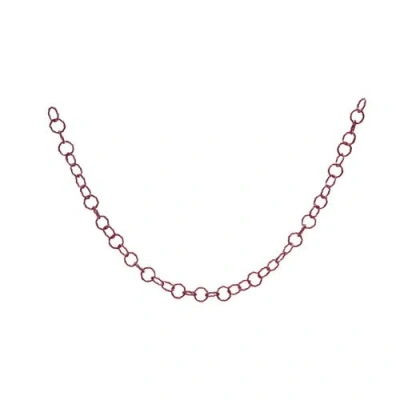 Storied Home Plastic Link Garland With Candy Stripes, Red And White In Red