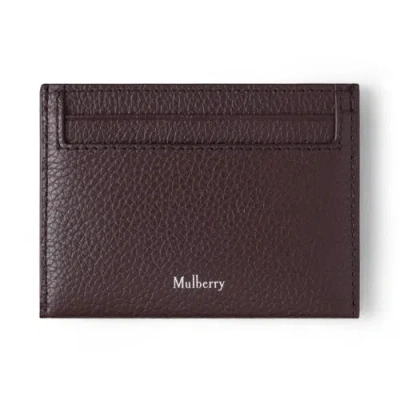 Mulberry Credit Card Slip Ebony In Burgundy