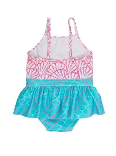 Rufflebutts Toddler Girls Upf50+ Big Bow Skirted One Piece In Multi