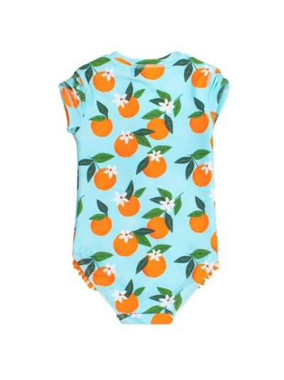 Rufflebutts Toddler Girls Short Sleeve Upf50+ One Piece Rash Guard In Multi