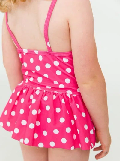 Rufflebutts Toddler Girls Upf50+ Big Bow Skirted One Piece In Red