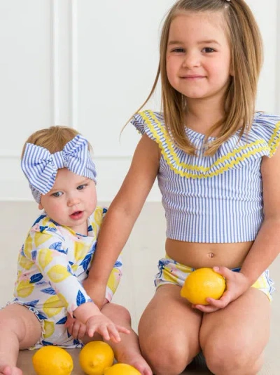 Rufflebutts Upf50 Ric Rac Ruffle Tankini In Blue