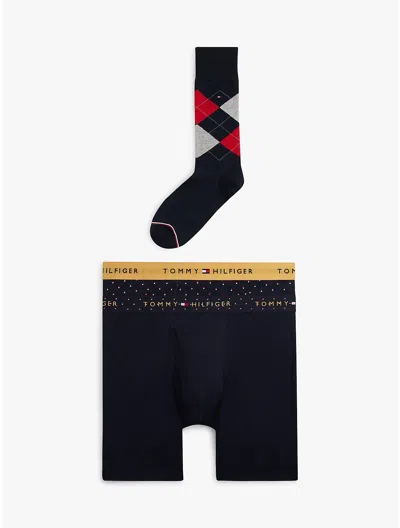 Tommy Hilfiger Trunk And Sock 3 In Blue
