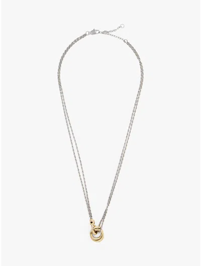 Tommy Hilfiger Nautical Knot Chain Necklace In Gray
