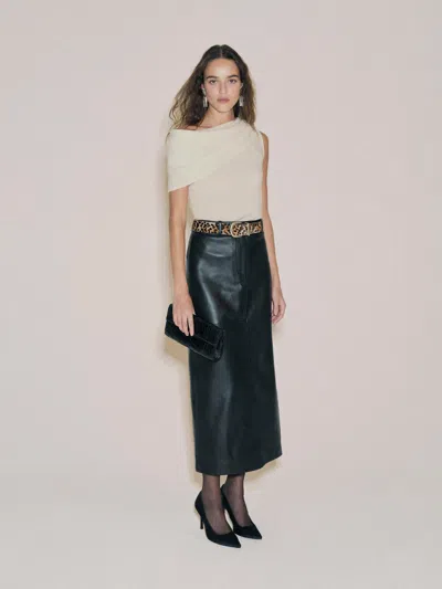 Reformation Joelle Heeled Pump In Animal Print