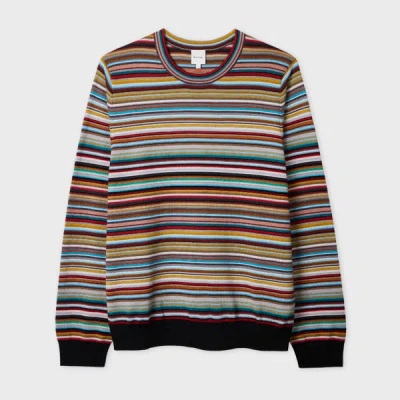 Paul Smith Signature Stripe Wool Sweater In Multi