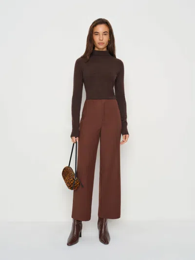 Reformation Joni Cropped Pants In Brown