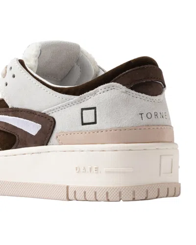 Date Low-top Sneakers In Logic Fondo Crust Leather And Suede In Multi