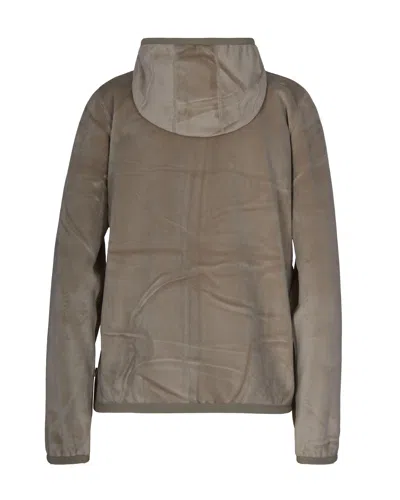 K-way Beige Lily Velour Polar Double Jacket In Gray