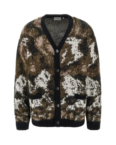 Carhartt Cardigan Merton Wild Dog Jacquard In Brown