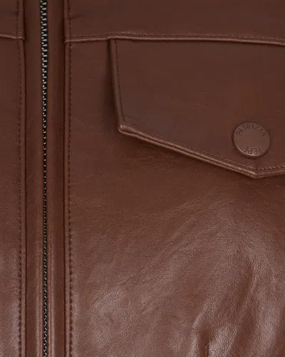 Patrizia Pepe Brown Biker Jacket In Brown