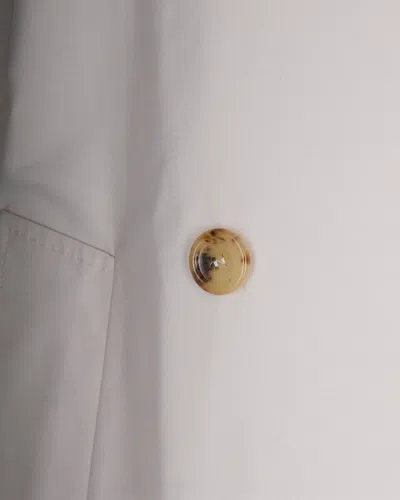 Max Mara The Cube Trench Lungo Doppiopetto Ecru In Brown