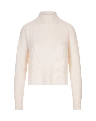 Max Mara Fufy Ribbed Wool And Cashmere Sweater In Neutral