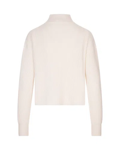 Max Mara Fufy Ribbed Wool And Cashmere Sweater In Neutral