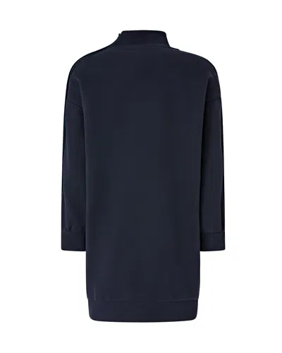 Pinko Button-detailed High-neck Mini Dress In Blue