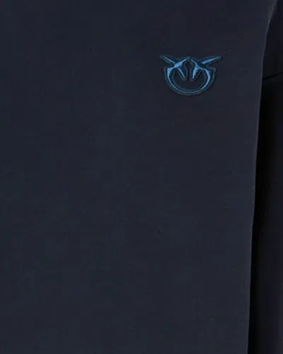 Pinko Button-detailed High-neck Mini Dress In Blue