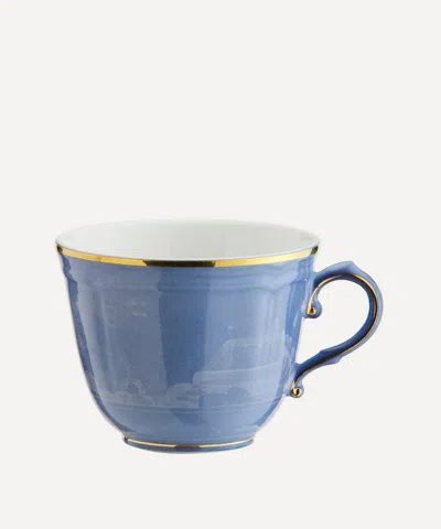 Ginori 1735 Oriente Italiano Periwinkle Coffee Saucer In Blue