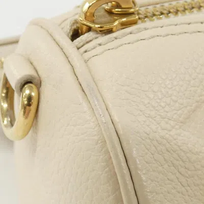 Pre-owned Louis Vuitton Cream Leather Shoulder Bag () In White