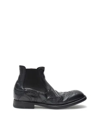 Dolce & Gabbana Chelsea Michelangelo Ankle Boots In Black Leather  In Black
