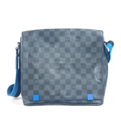 Pre-owned Louis Vuitton Damier Graphite Black Blue Damier Graphite Messenger Bag Shoulder Bag () In Multi