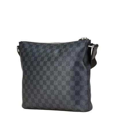 Pre-owned Louis Vuitton Damier Graphite Black Pvc Leather Shoulder Bag ()