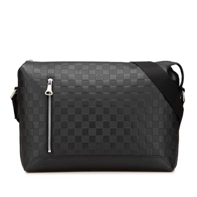 Pre-owned Louis Vuitton Damier Infini Black Onyx Leather Shoulder Bag ()