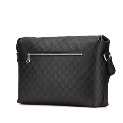 Pre-owned Louis Vuitton Damier Infini Black Onyx Leather Shoulder Bag ()