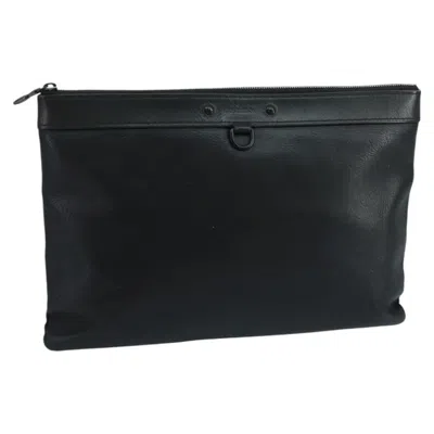 Pre-owned Louis Vuitton Discovery Black Leather Clutch Bag ()