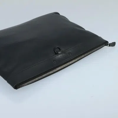 Pre-owned Louis Vuitton Discovery Black Leather Clutch Bag ()