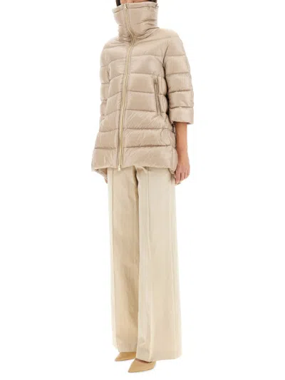 Herno A-shape Cleofe Jacket In Neutral
