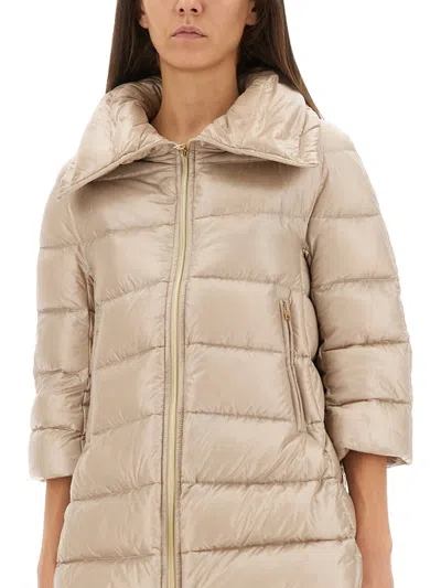 Herno A-shape Cleofe Jacket In Neutral