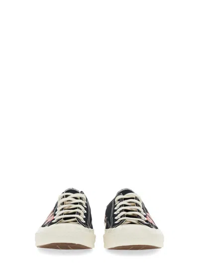 Comme Des Garcon Play X Converse "multi Heart" Sneaker In Black