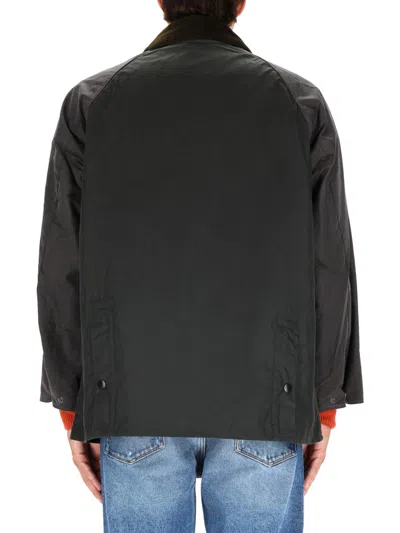 Barbour Patchwork Bedale Waxed Jacket In Green
