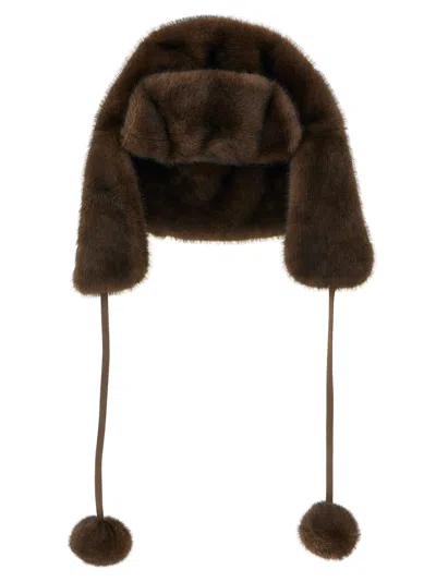 Lou Andrea Aviator Hat Hats Brown In Brown