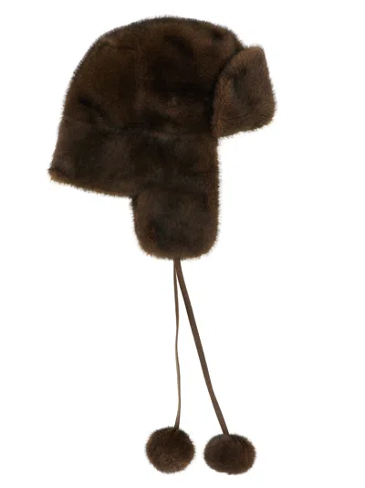 Lou Andrea Aviator Hat Hats Brown In Brown