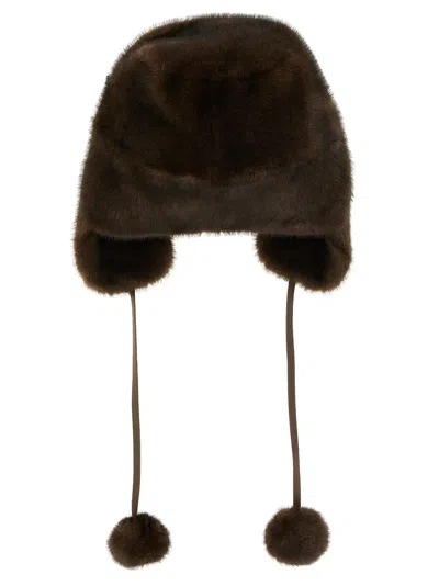 Lou Andrea Aviator Hat Hats Brown In Brown