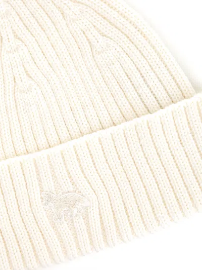 Maison Kitsuné Baby Fox Beanie Hats White In Neutral