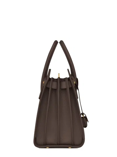 Saint Laurent Small Daily Shoulder Bag In Brown