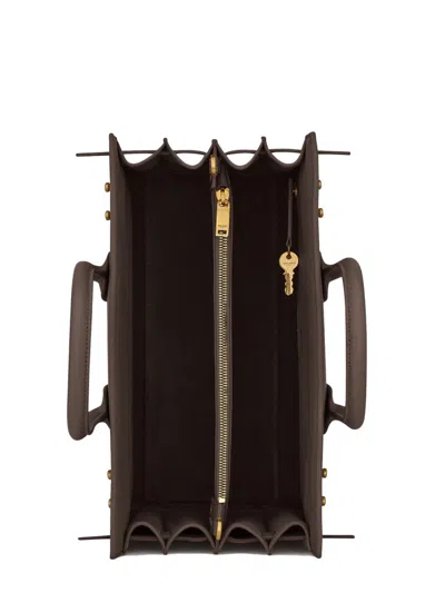 Saint Laurent Small Daily Shoulder Bag In Brown