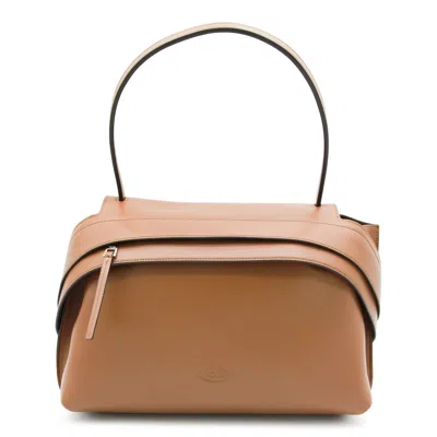 Tod's Caramel Leather Small Tod S Wave Shoulder Bag