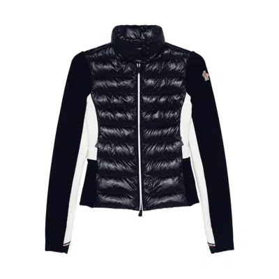 Moncler Grenoble Padded Cardigan In Black