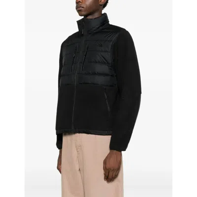 The North Face Mens Black Rmst Denali Tek High-neck Fleece-down Jacket Xl In Multi