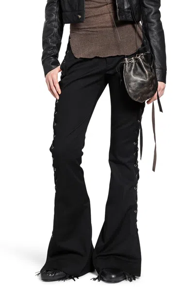 Ann Demeulemeester Kel Lace-up Bootcut Trousers In Multi