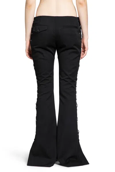 Ann Demeulemeester Kel Lace-up Bootcut Trousers In Multi