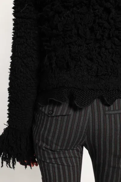 Ann Demeulemeester Ieke Fully Wool Jacket With Feathers In Multi